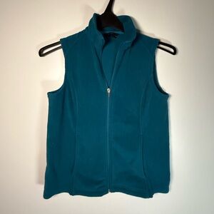 Lands’ End Women’s Turquoise Polartec Fleece Vest Sleeveless Sz S (6-8)